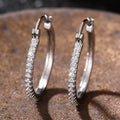 CAOSHI Customable High Quality Exquisite Simulated Moissanite Big Circle Earrings for Engagement CZ Hoop Earrings Women Jewelry