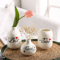 Unique Women Friend Gift Ideas Friend Birthday Gifts Best Friend Ever White Ceramic Vase Set of 3
