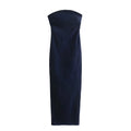 2026 Women's European and American Style Bodycon Dress Skinny Fit with Back Zipper Spring Summer Chest-Wrapped Denim 2553066