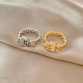 Light Luxury Zircon Ring Women's Watch Strap Chain Index Ring Adjustable Finger Ring for Women
