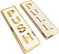Push Pull Golden White Glass Door Acrylic Signage Sticker Self-Adhesive Door Sign Sticker