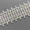 Modern Style 4cm White100% Polyester Embroidery Sewing Lace Edging for Wedding Dress Decoration YS0009