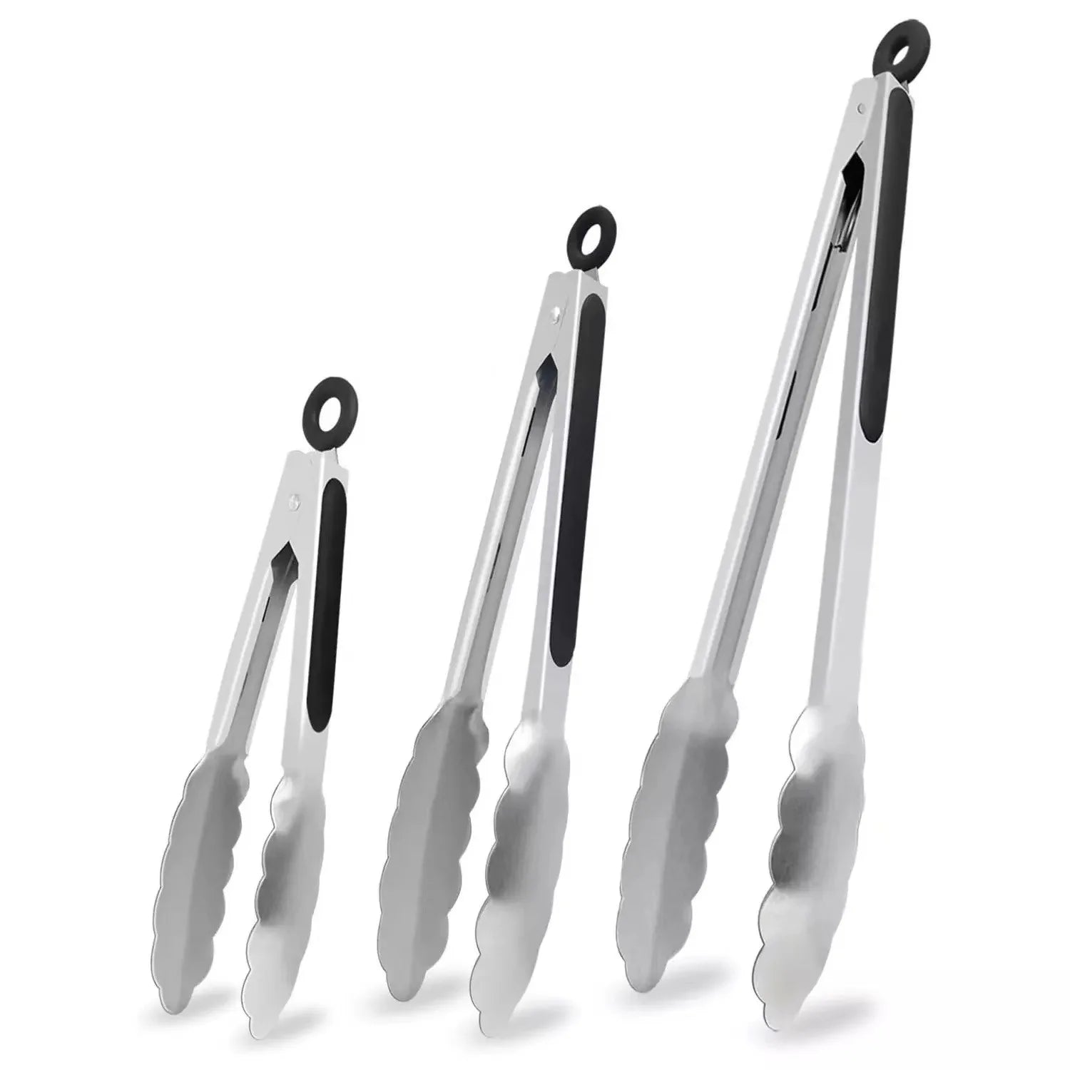 Yongli stainless steel kitchen tongs kitchen tool accessories metal food locking tong heat resistant for bbq cooking