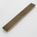Modern Brass Electroplated Polished Linear Shower Floor Drain for Hotel Bathroom