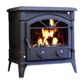 Modern Freestanding Multifunctional Steel Wood Burning Stove See-Through Fireplace with Refractory Heating for Indoor Home Use