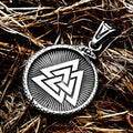 SS8-723P New Creative Design 316L Stainless Steel Round Viking Snake Compass Valknut Necklace Pendant Norse Amulet Jewelry