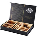 Hot Selling 24 Pcs Gift Set Western Tableware Colorful 304 Stainless Steel Cutlery Set With Box 24 Pcs Flatware Set