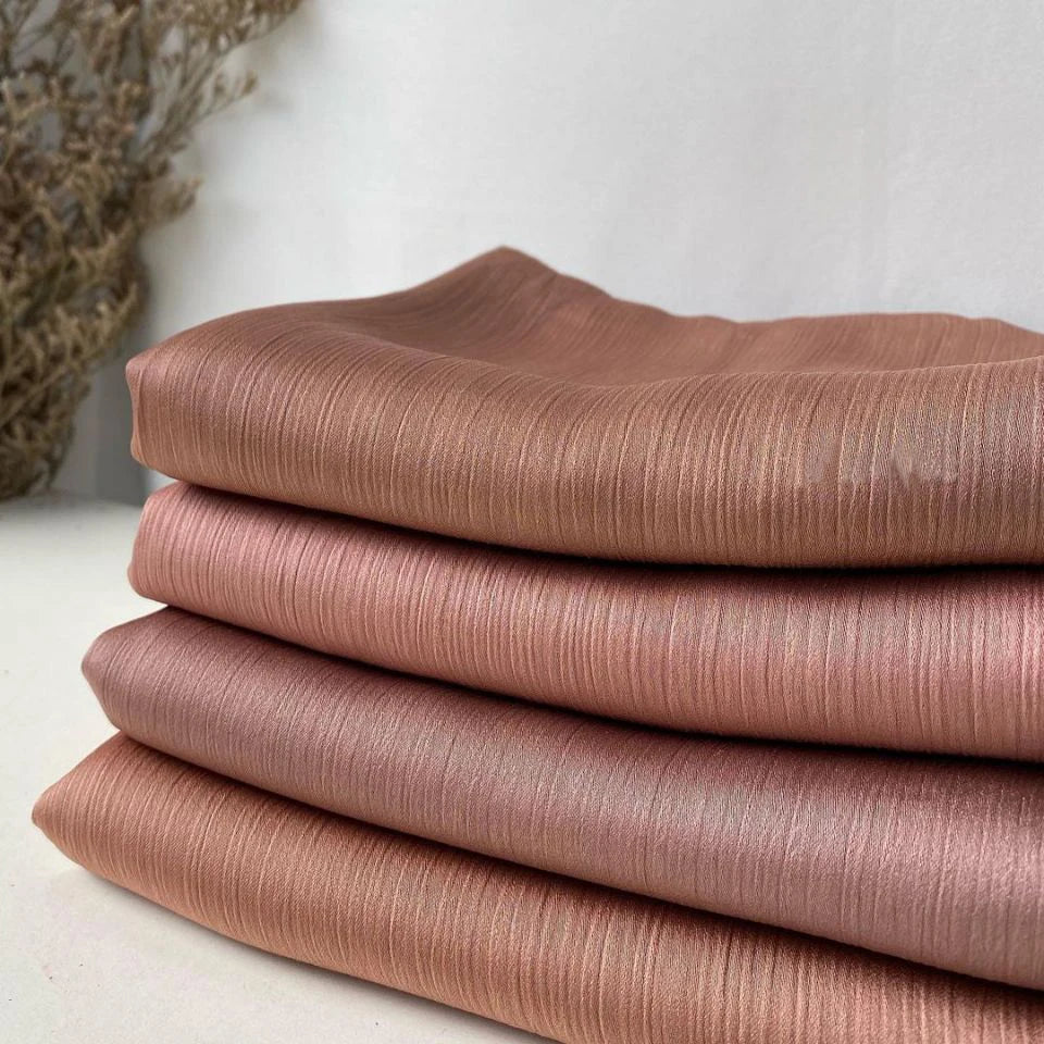 46colors Custom Pleated Crepe Georgette Satin Silk Hijab Malaysia Singapore Style Popular Crinkle Satin Hijab Shawls Scarf