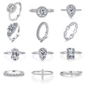 Wholesale Fine Jewelry Rings CZ Wedding Engagement Ring 5A Cubic Zircon Luxury Sterling Silver 925 Ring Collection for Women
