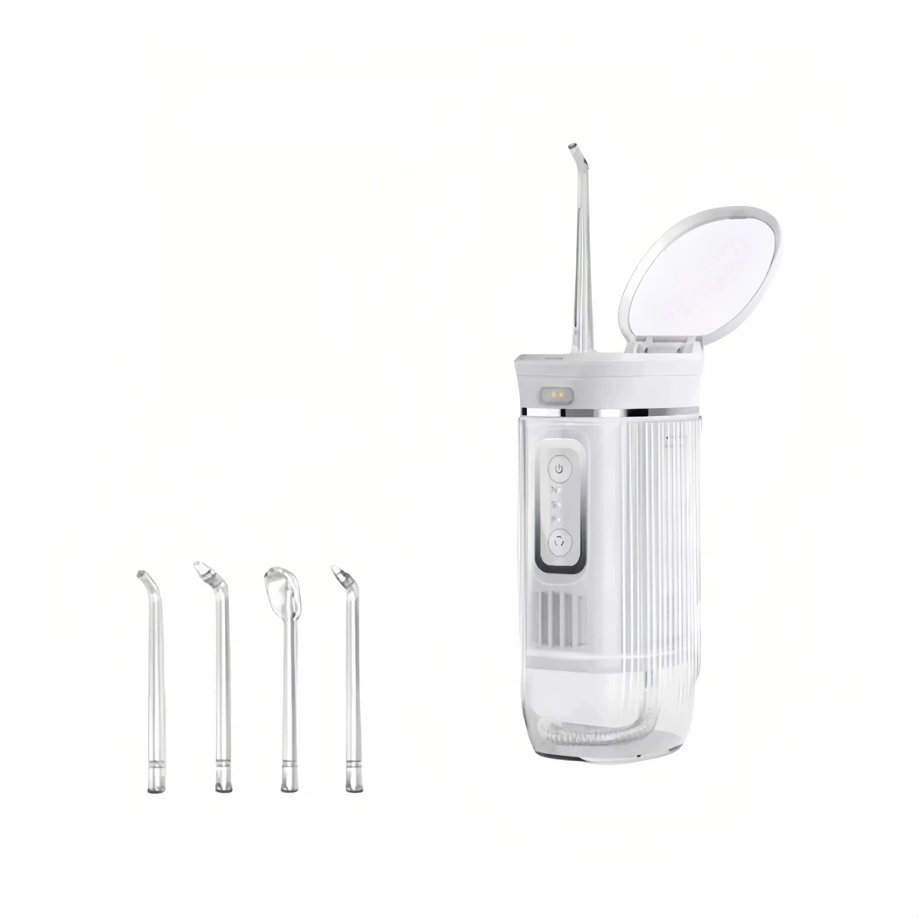 Portable Electric Dental Floss with Four Nozzle Three Gear Modes and Mirror Vuisal Dental Design