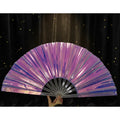 13 Inch 33 cm PVC Plastic Painted Colorful Large Custom Folding Portable Hand Fan for Promotion Club