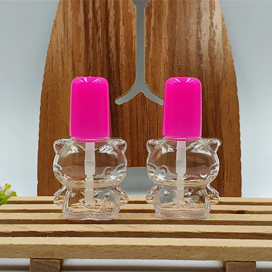 5ml Kitten Type Children's Plastic Nail Polish Bottle Water-based Nail Polish PETG Bottle