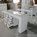 Modern Solid Wood Fashionable Large-capacity Multi-storage Salon Nail Table for Manicure with Commercial Use