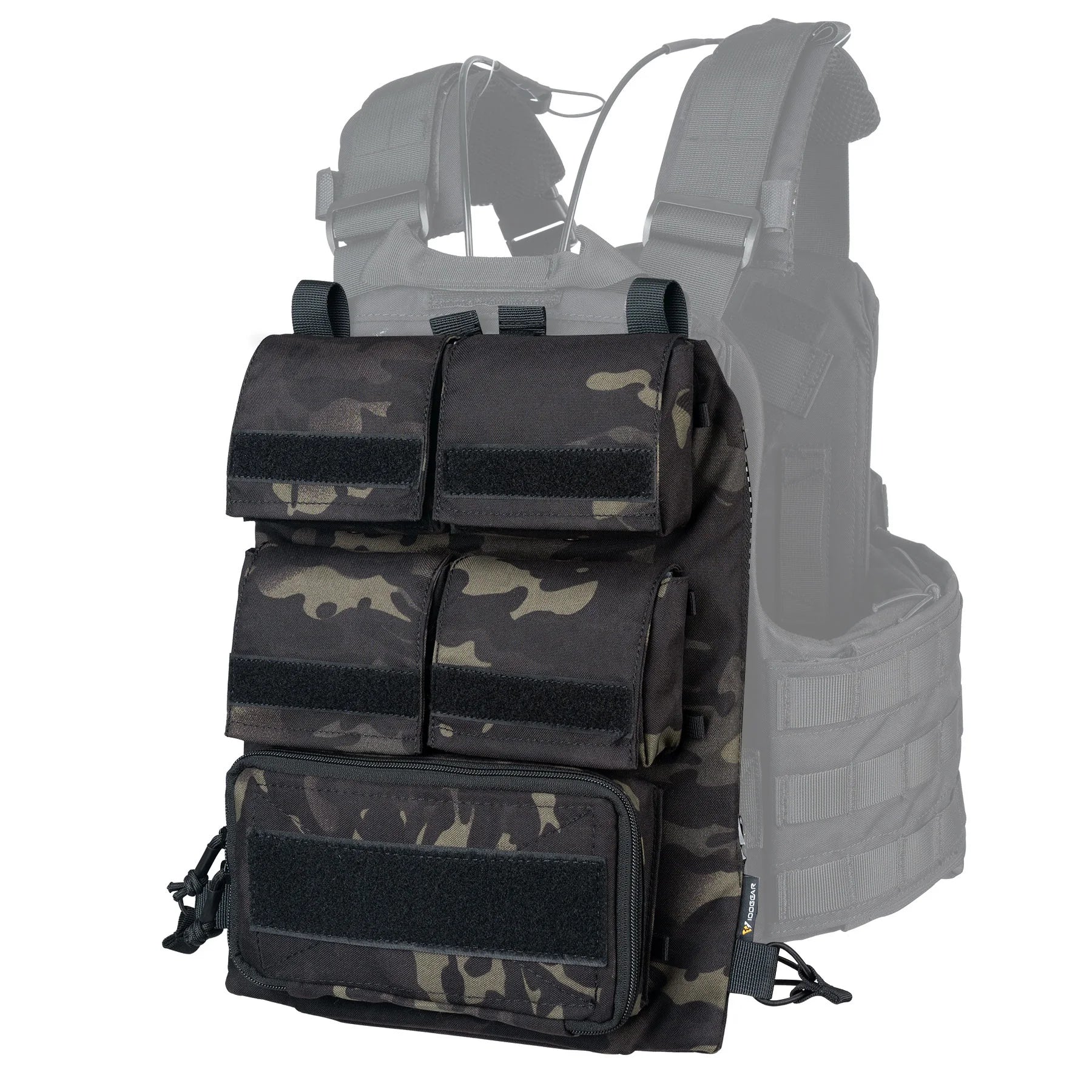 IDOGEAR Tactical Bag Mag Pouch Zip Pouch Tactical Backpack Zip on Panel Pouch for AVS JPC2.0 CPC Vest