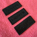 Special Design Full Black 3D Effect Embroidery Logo LabelIron on  Embroidery Patch for Hats Clothing Bags and Suitcase