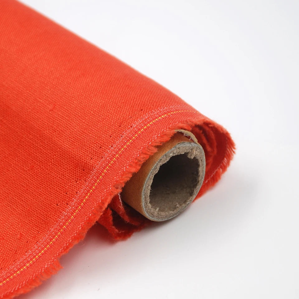Factory China Wholesale Pure Color Stone Washed 200 Gsm French 100% Linen Flax Fabric for Clothing