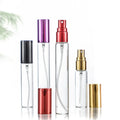 Wholesale 5ml 8ml 10ml 15ml Refillable Atomizer clear Perfume Bottle Round Perfume Spray Glass Bottle with Gold Sprayer