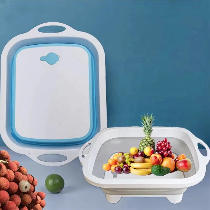 2026 Folding Chopping Board Multi-functional Dual-use Cutting Board and Wash Basin Portable Plastic Cutting Block Cutting Board