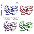 New Eco-Friendly Colorful 30cm/11.9inch Iron Chenille Sequin Embroidered Gameday Sport Patch Heart/Flower for T-shirts Hats
