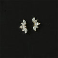 Luxury Jewelry Women Sterling Silver Shiny Horse's Eye Zircon Stud Earrings