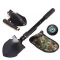 Kongbo Outdoor Garden Cleaning Tool Snow Spade Portable Camping Folding Multi-function Survival Shovel With Handle Compass