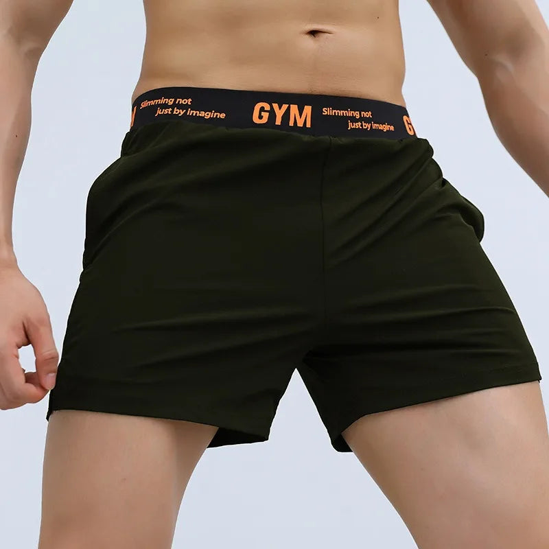 Wholesale Men's Summer Fitness Sports Running Shorts Breathable Ice Silk Gym Wear High Stretch Comfortable Training Short Pants