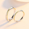 Anillo De Acero Inoxidable Platinum Plated Mobius Design Minimalist Couple Ring Men and Women Lover Ring for Valentine's Gift