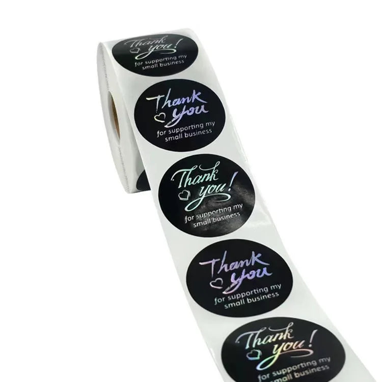 Free Design Custom Printing CMYK Color Self Adhesive Sticker Labels Metallic Holographic Stickers