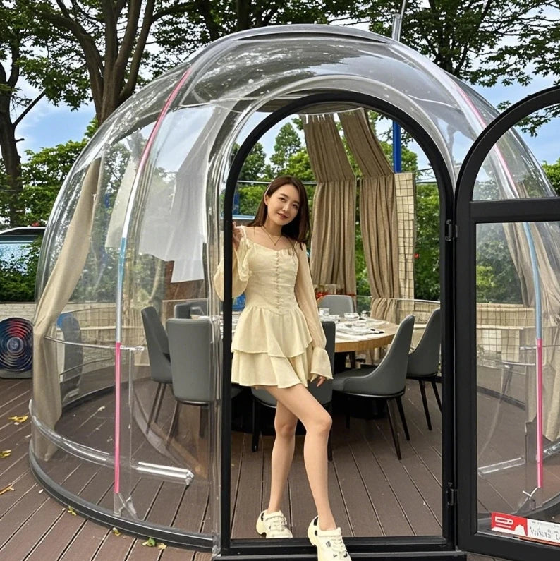 Full House Glamping Extra Large Prefab Igloo Dome House Hard Plastic Outdoor Geodesic Glass Igloo