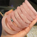 Natural Gem Stone Green Jade Bangle Madagascar Rose Quartz Bangle Bracelets for Women