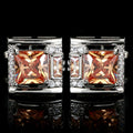 New Diamond Zircon Mens Cufflink Shirts Black Gold Crystal Vintage Cufflinks for Men Luxury