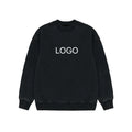 Blank  Black Vintage Crew Neck Wholesale Custom logo Oversized Crewneck Distressed Stone Acid Wash Sweatshirt for Printing