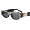 2023 Luxury Sunglasses for Women with Custom Logo Love Diamond Glasses Small Frame Available Black White Pink Coffee PC Material