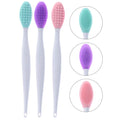 Exfoliating Lip Brush Nose Cleaning Brush Double Side Soft Silicone Lip Scrub Tool & Nose Blackhead Remove Brush MegaBDM