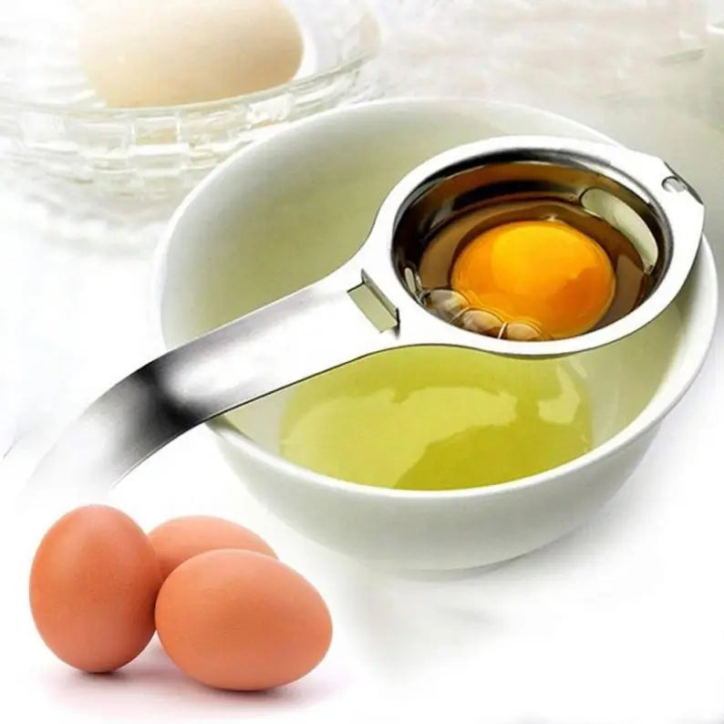 Egg Separator Extractor Whites Yolk Filter Egg Divider Sieve with Handle Make Tool Good Tools Baking Kitchen Supplies Kitchen Co