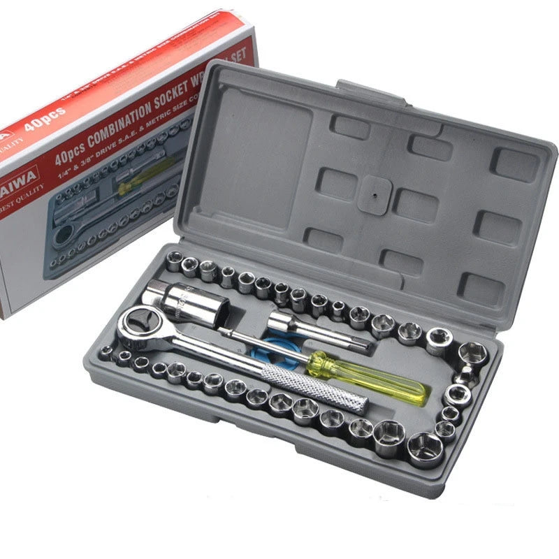 40 Piece Auto & Motorcycle Tool Sleeve Set Tool Kit