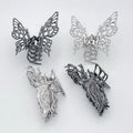 Large Strong Ponytail Holder Hair Clamps Vintage Retro Hollow butterfly Metal Hair Claw Clips for Women Girls