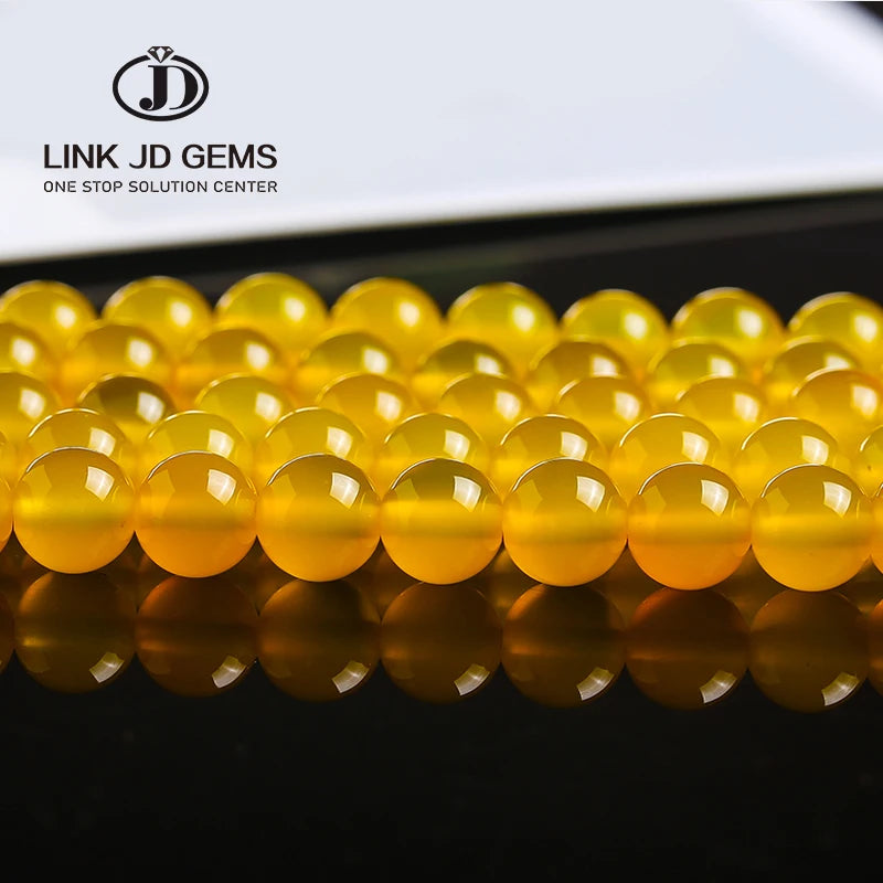 Yellow Agate Beads Size 4/6/8/10/12/14 mm Matte Round Onyx Loose Beads Semi-Finished Bracelet Beads Accessory for Jewelry Making