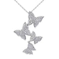 925 Sterling Silver Zircon Necklaces &amp; Pendants for Women Fashion Lady Festival Gift Sterling-silver-jewelry