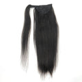 LONGFOR Hot Sale  Straight Ponytail for Women #1B Chinese Human Hair Extensions Ready to Ship