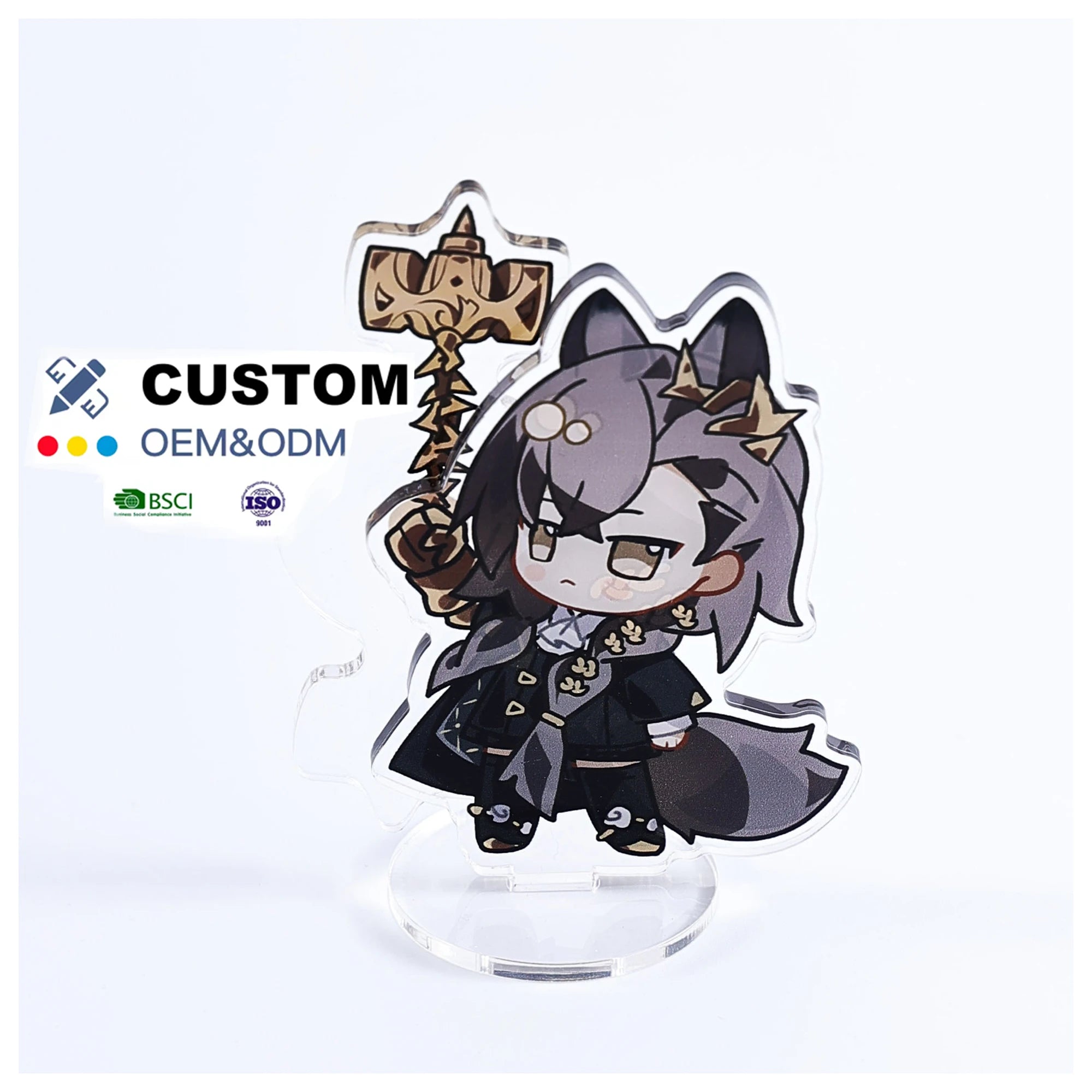 CNAWO High Quality Cartoon Anime Standee Small Design Rotating Acrylic Stand with UV Printing No MOQ Fancy Games Stand