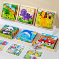 Design of 6 Themes Wooden 6 Sides 3D Puzzle Early Childhood Early  Education Toys Kids Wooden Puzzle