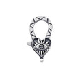 Oxidized Sterling Silver Heart Eye Lobster Clasp 925 Charm Lock for Men Women Bracelet & Necklace Jewelry Findings