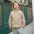 DB1260767 DAVE BELLA Children Boys Top Spring Fashion Outdoor Spring With Hoodie Long Sleeve Coat