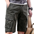 Cotton Canvas Men's Short Pants Camouflage Training Trousers Hiking Hunting Worker Cargo Shorts Tactical Pants