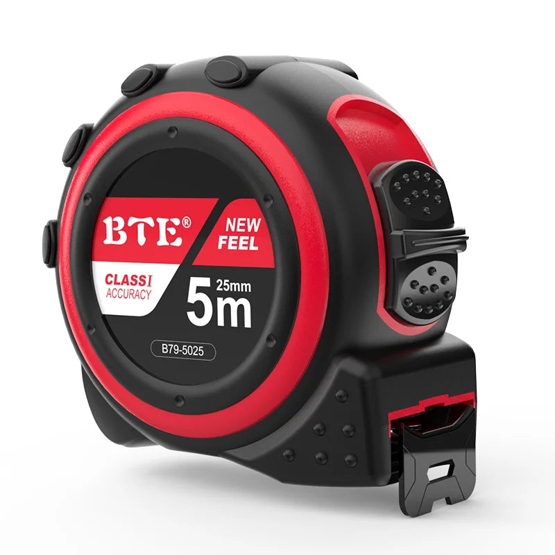BTE Top Sale ABS Measuring Tape with TPR Coating OEM Label Color Packing CE MID Steel Tape for Metric Imperial Measurements