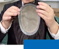TP Natural and Invisible Balding Hair Patch for Men Hair Replacement Real Brazilian Human Hair Toupee