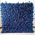 SW Royal Blue Floral Backdrop Navy Blue Flower Wedding Background Dusty Blue Silk Rose Flower