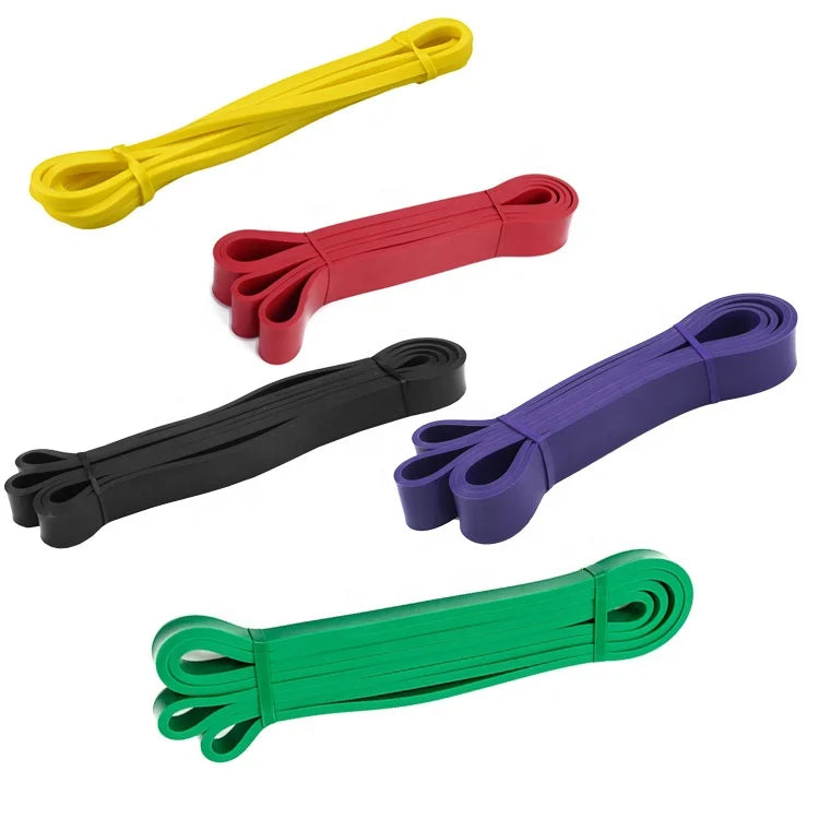 OEM  Customized Logo Natural Latex Elastic Stretch Exercise Resistance Bands for Gym  and Yoga