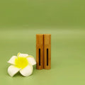10ml Bamboo Roll on Bottle for Essential Oils Clear Glass Inner with Natural Bamboo Wooden Shell Stock